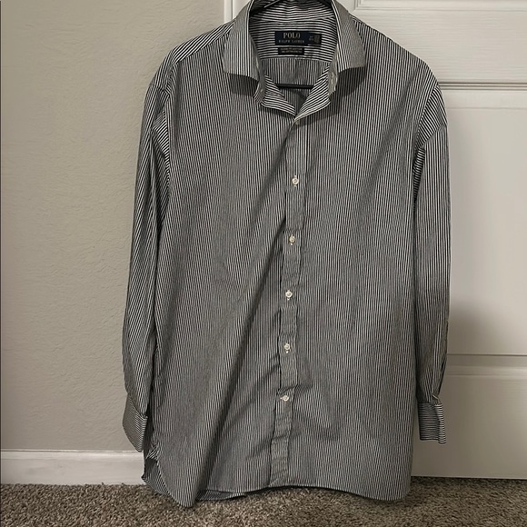 Polo by Ralph Lauren Classic Black and White Dress Shirt 16.5 32/33 - Picture 1 of 2